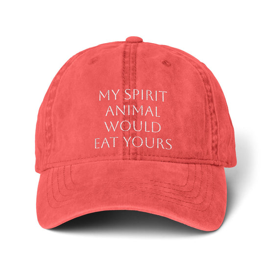 MY SPIRIT ANIMAL WOULD EAT YOURS-with decorative undervisor