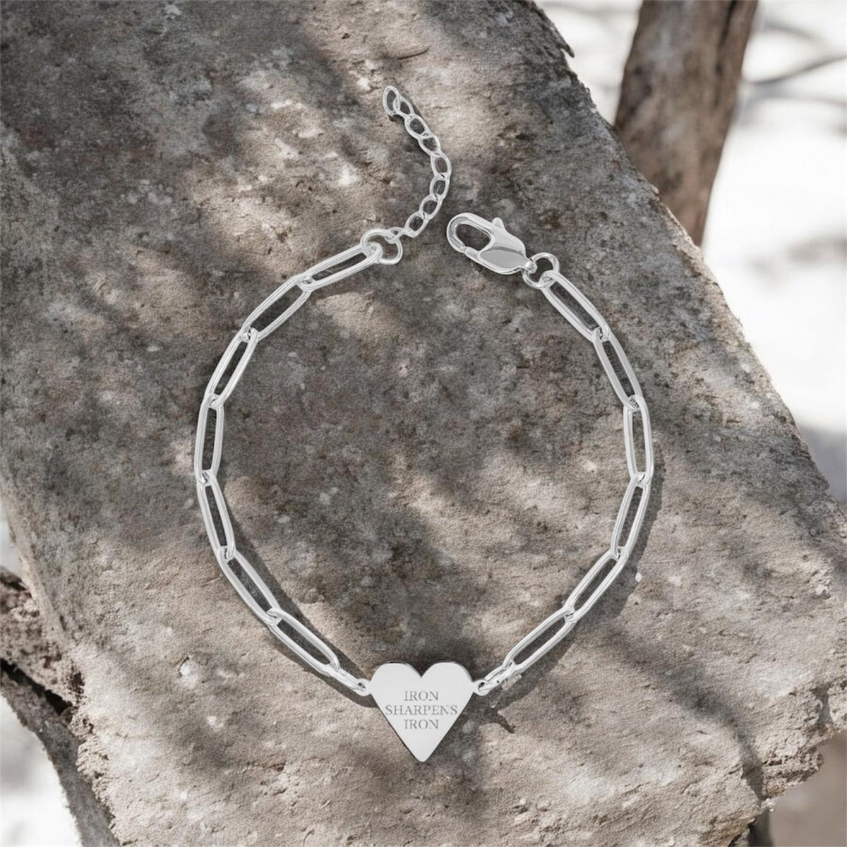 “IRON SHARPENS IRON”— Heart Bracelet