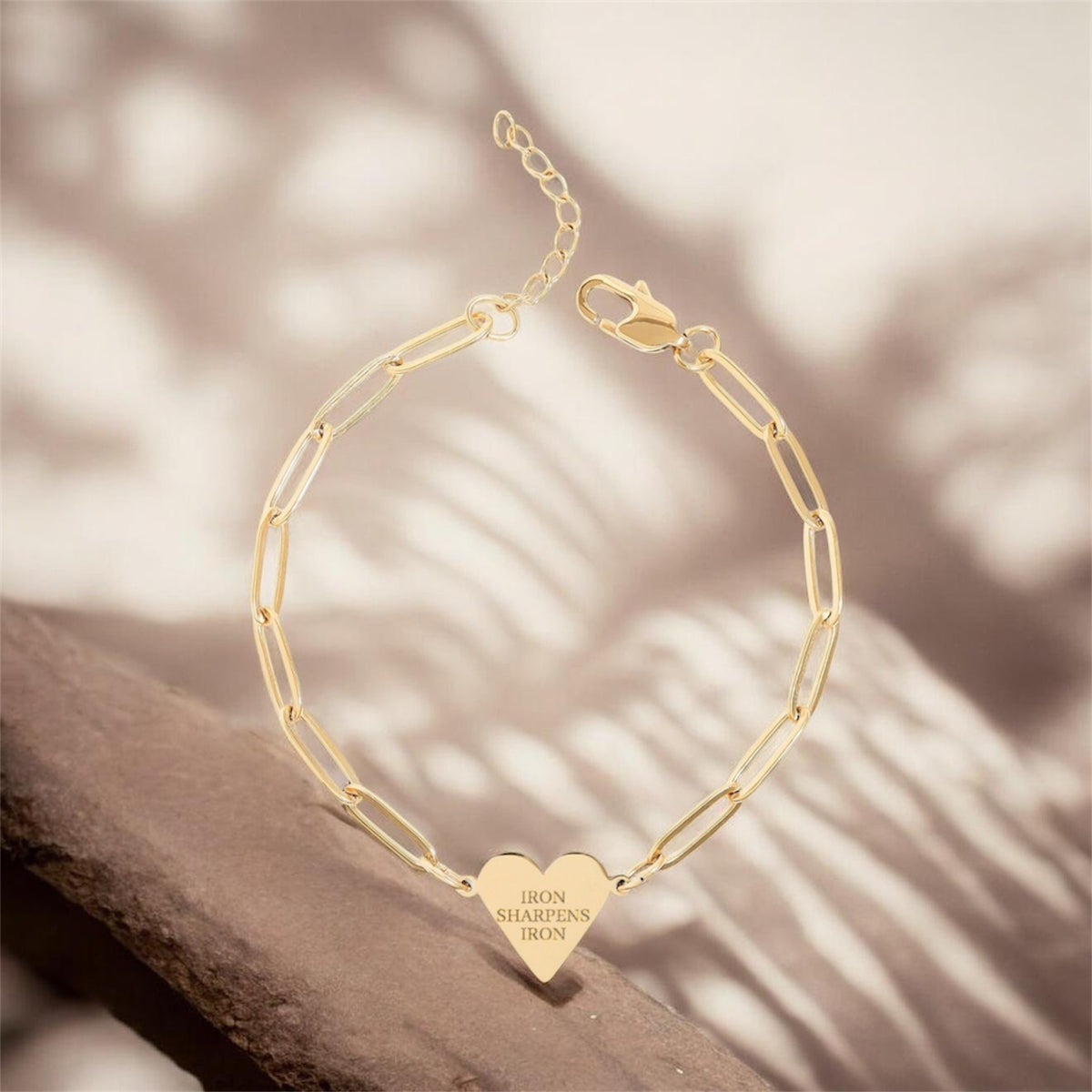 “IRON SHARPENS IRON”— Heart Bracelet
